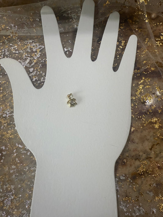 Mini gold Turtle charm