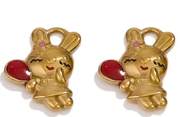 Bunny with Balloon Charm