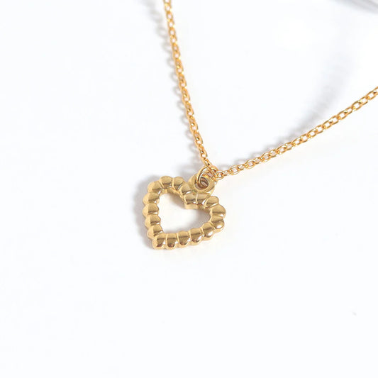 Textured heart charm