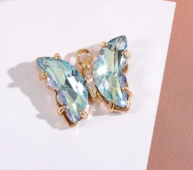 Crystal Butterfly Charm