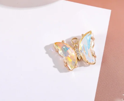 Crystal Butterfly Charm