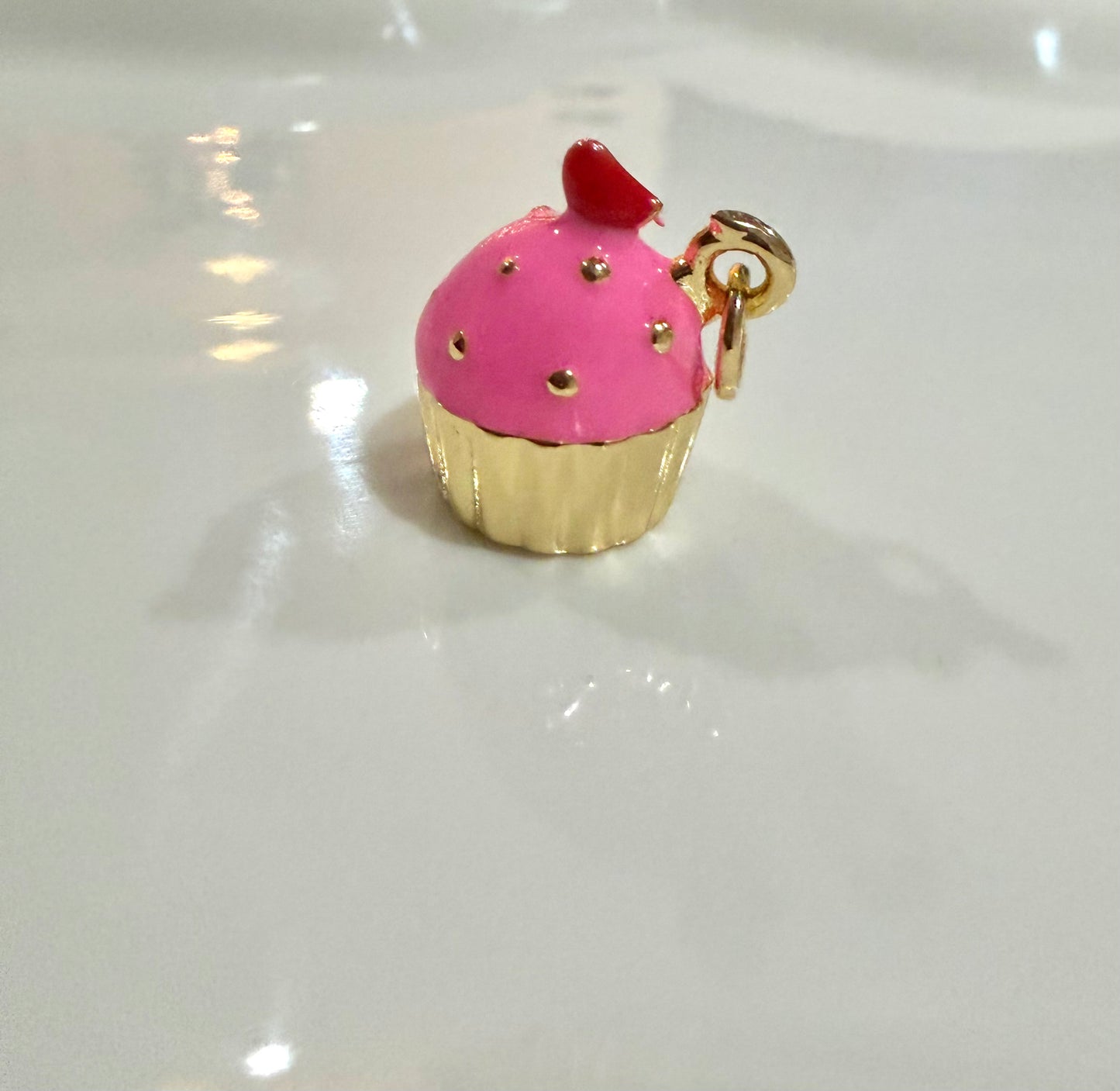 Pink Cupcake Charm