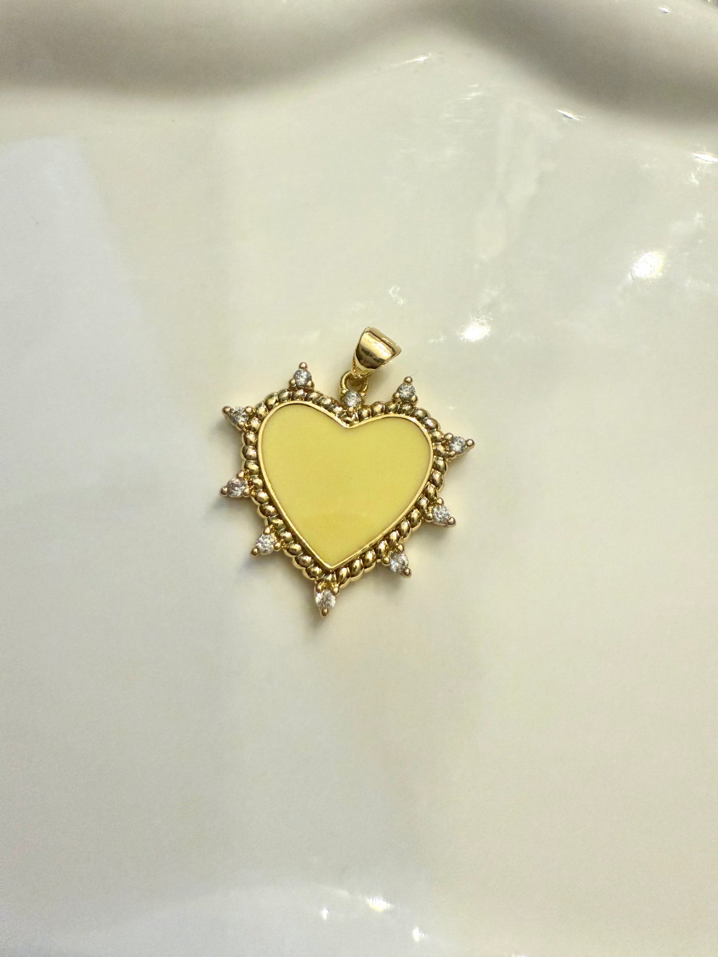Sunny heart Charm