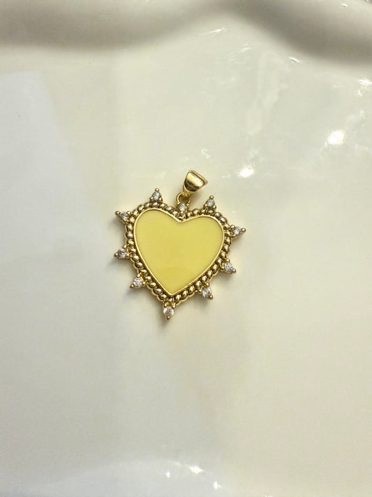Sunny heart Charm