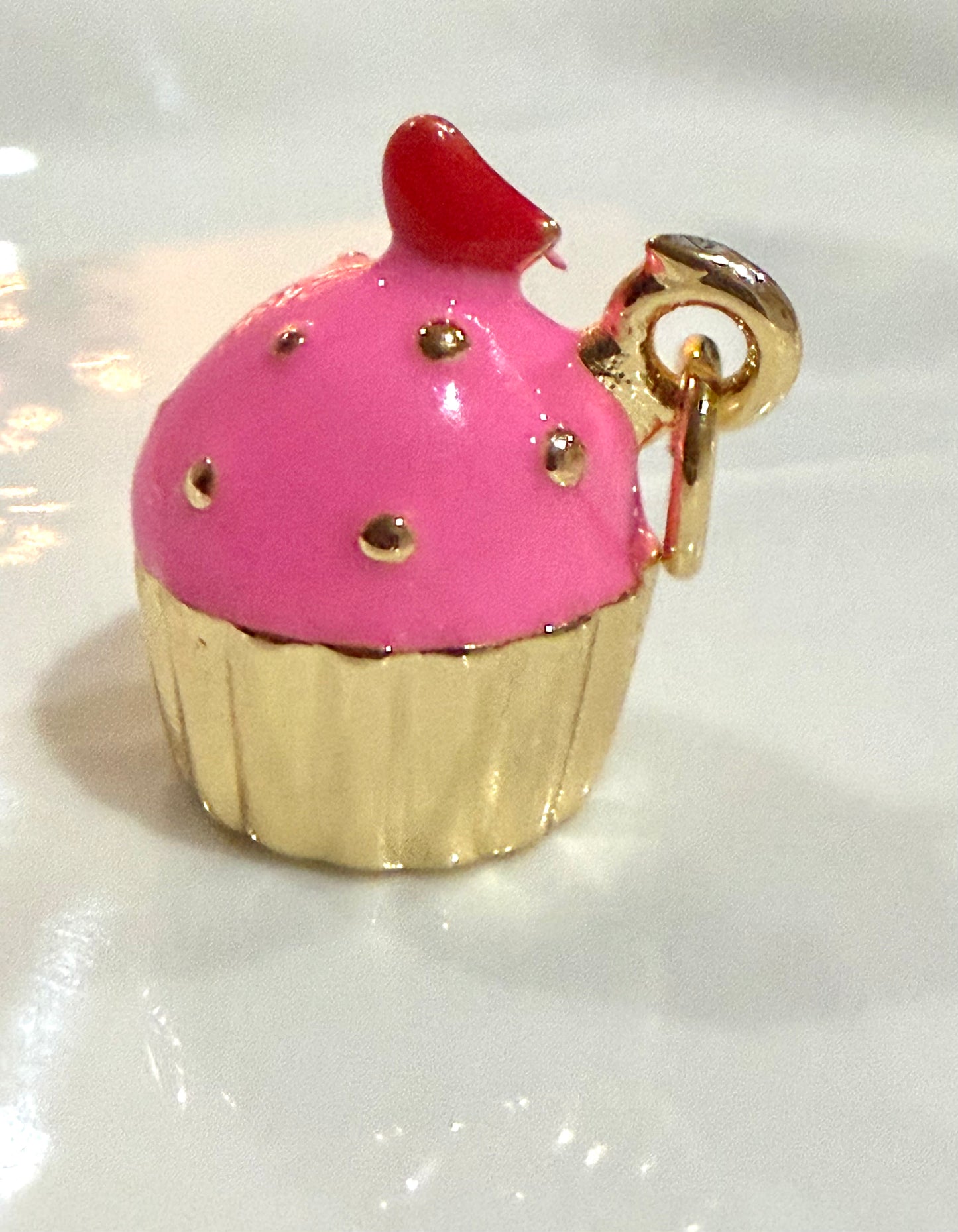 Pink Cupcake Charm