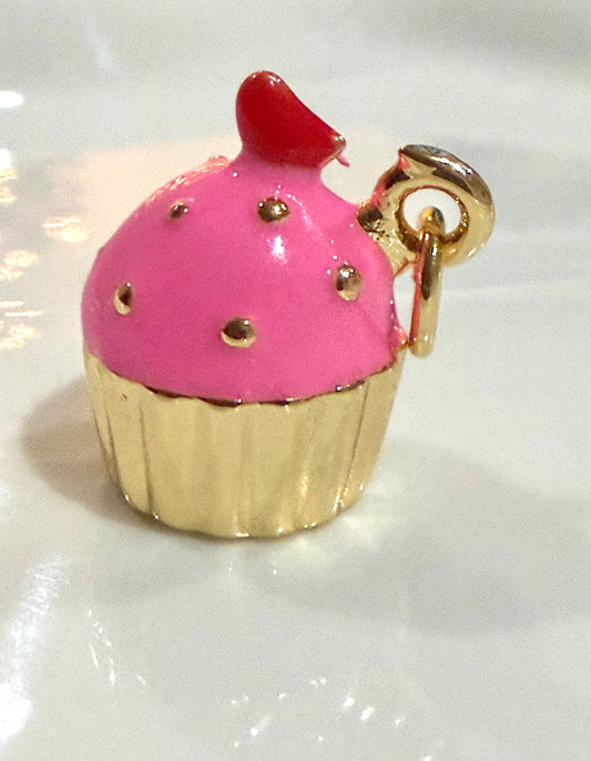 Pink Cupcake Charm