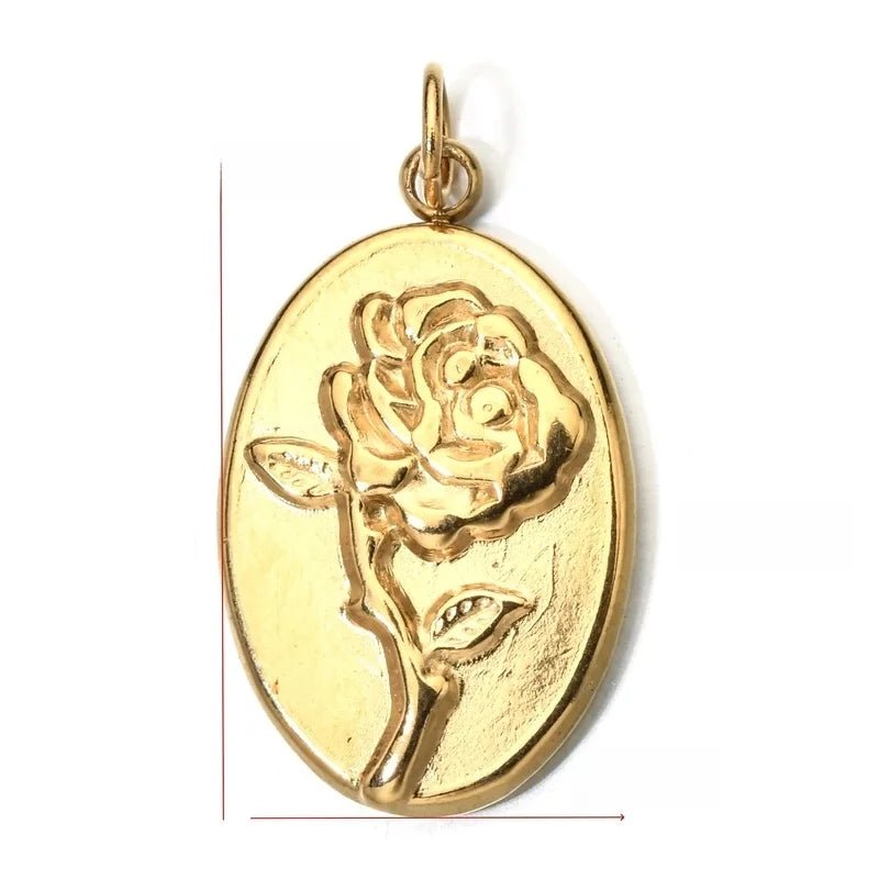 Gold Flower in oval frame