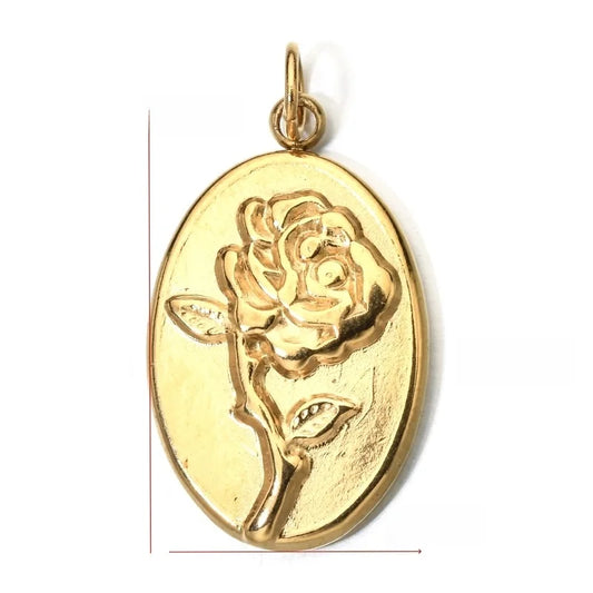 Gold Flower in oval frame