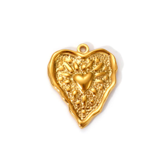 Gold rustic heart