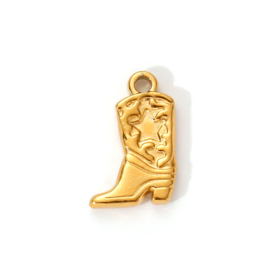 Gold Cow girl boot