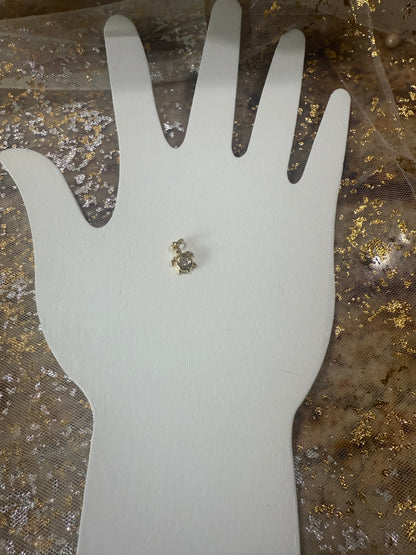 Mini gold Turtle charm