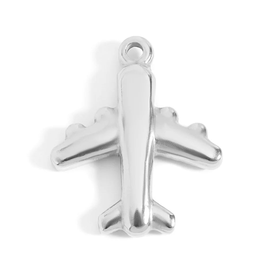 Solid airplane charm