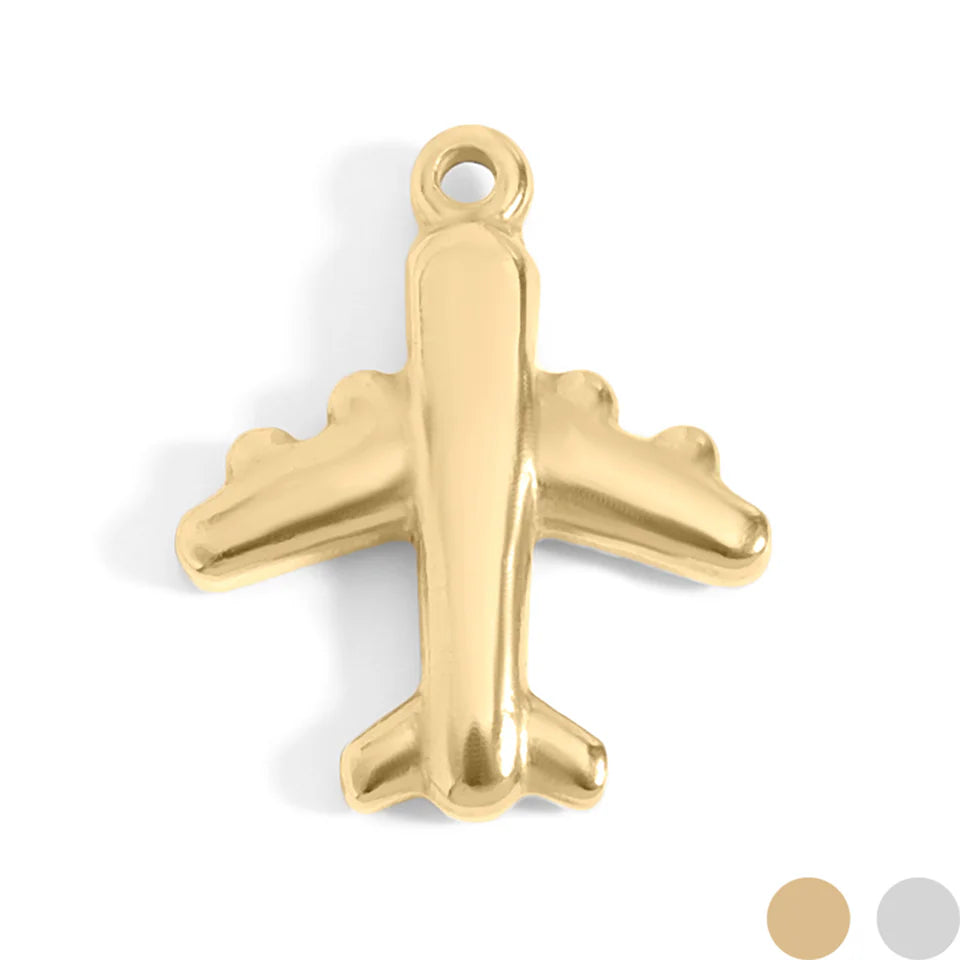 Solid airplane charm