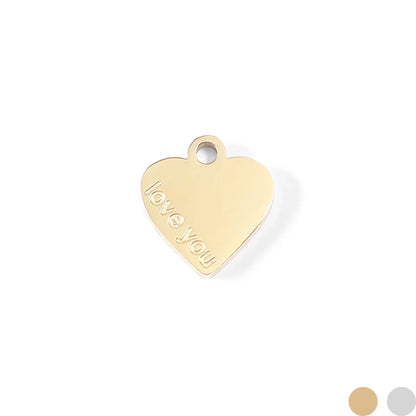 Love you heart charm