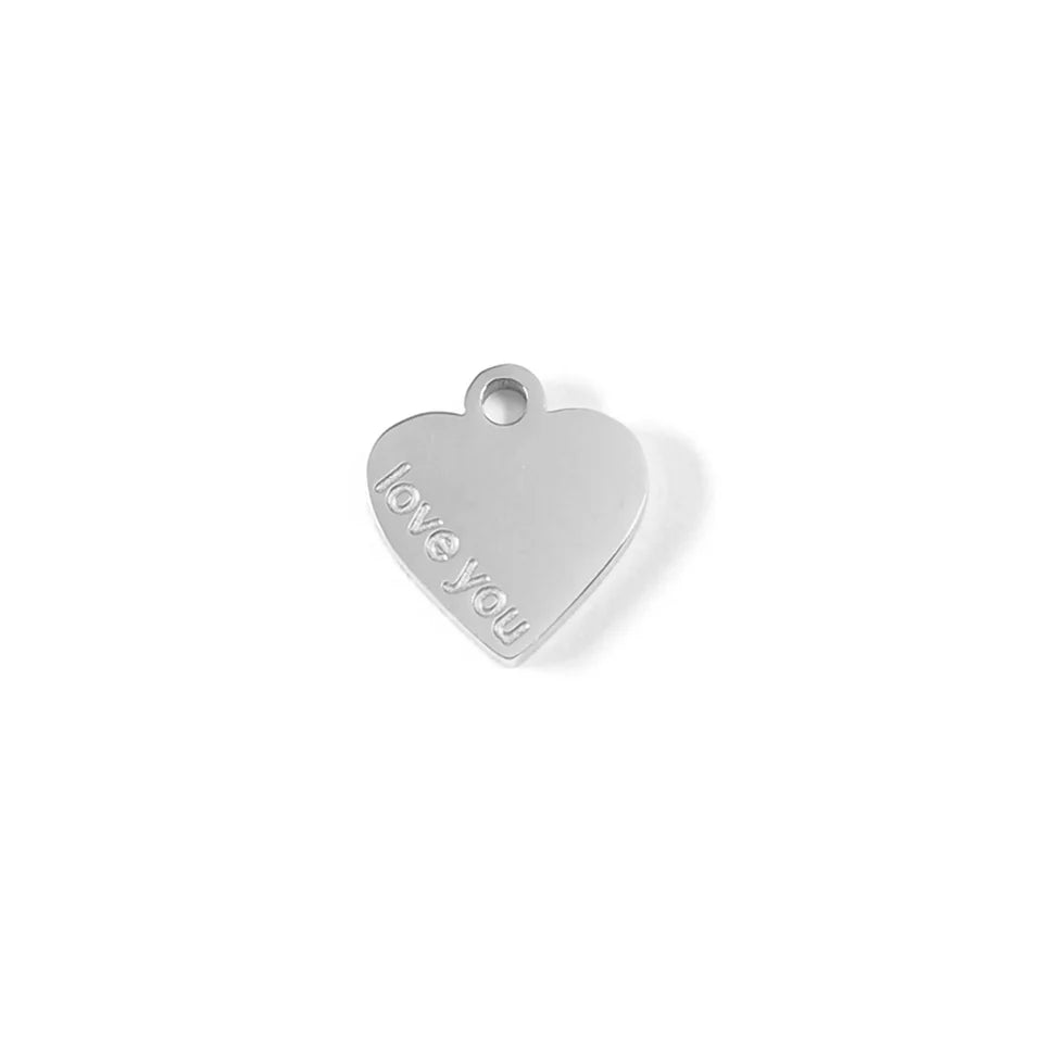 Love you heart charm