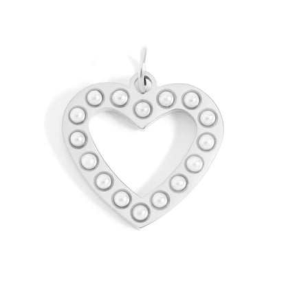 Pearl Heart Charm