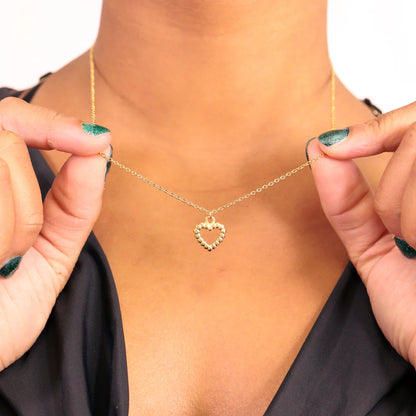 Textured Heart Charm