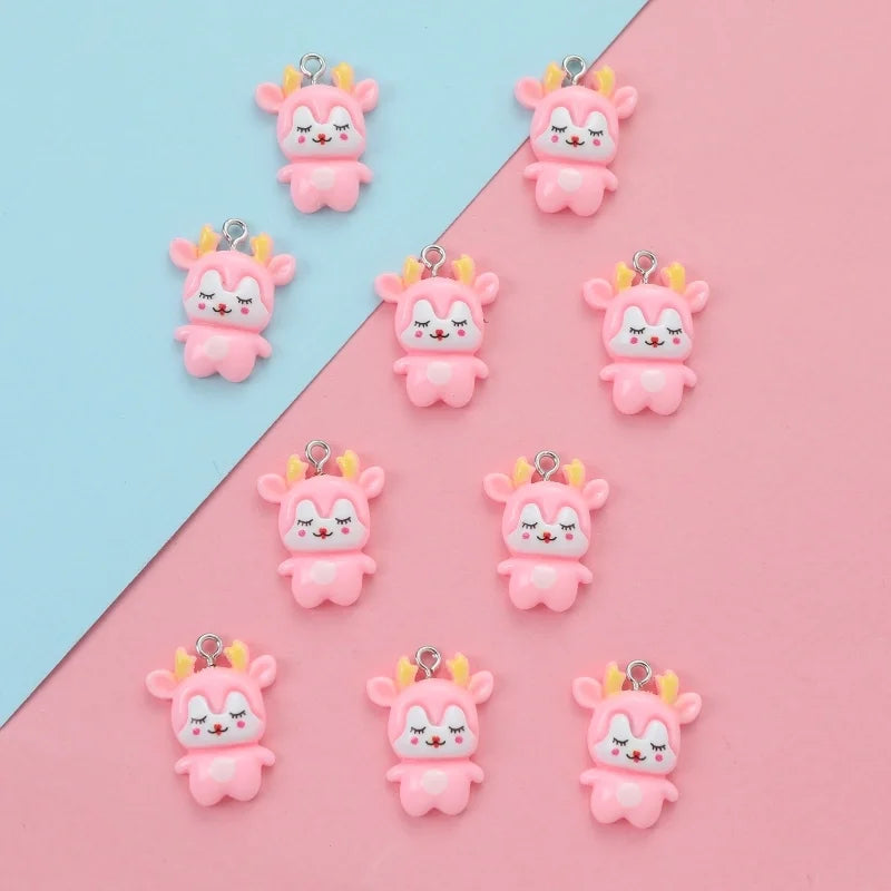 Pink Deer Charm