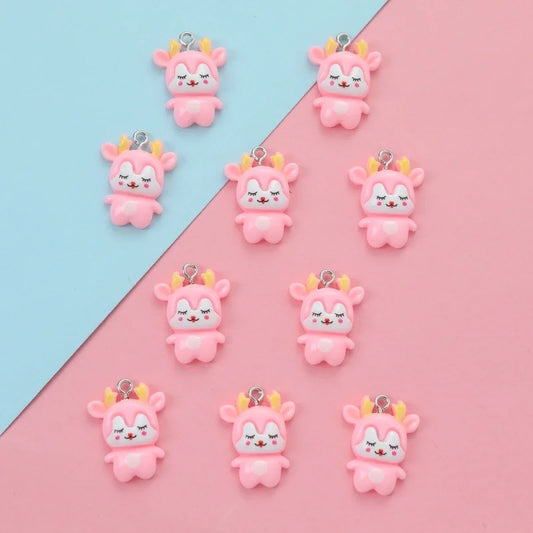 Pink Deer Charm
