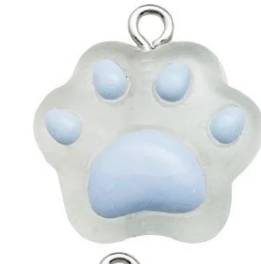 Paw Print Epoxy Charm
