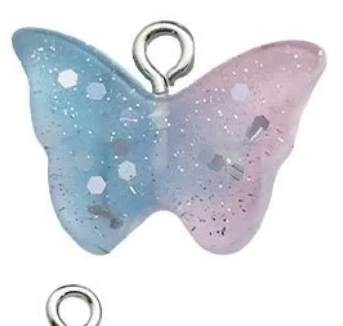 Blue Butterfly Epoxy Charm