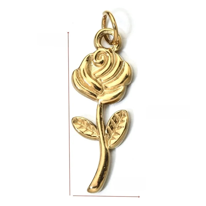 Golden Rose Charm